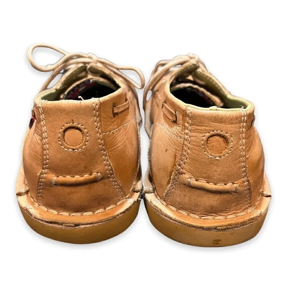 Oliberte Lomayo Boat Shoes‎ Camel Leather Mens 8/EU 41